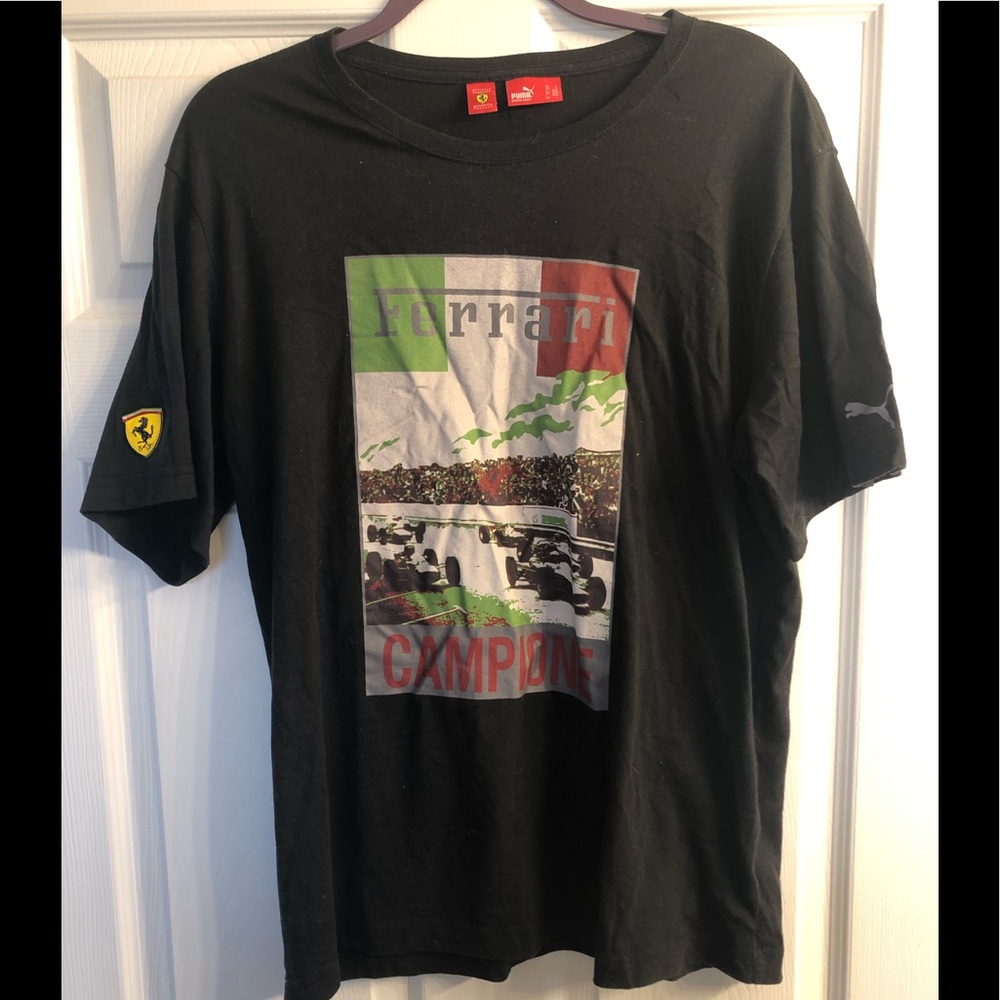 Puma Ferrari Black Graphic T-Shirt Men’s Large L